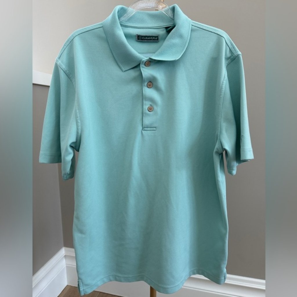 Cubavera Stripe Polo Classic Fit Size Medium